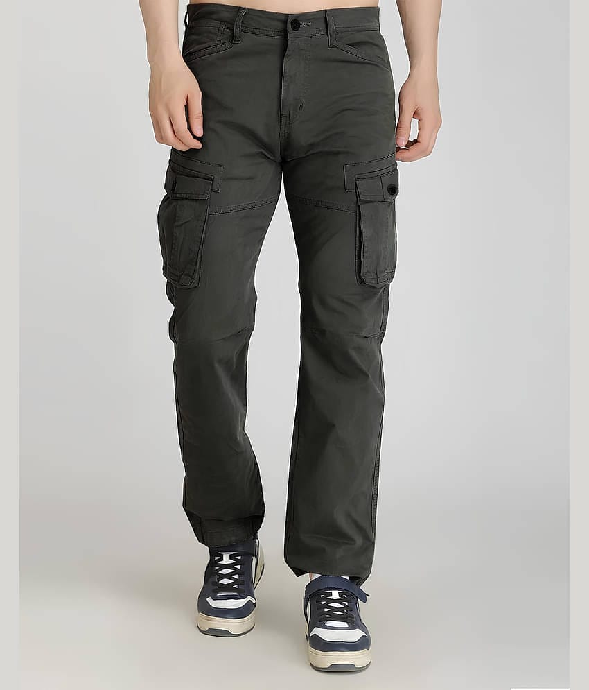 Reoutlook Regular Flat Men's Cargos - Black ( Pack of 1 )