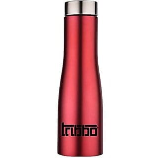 TRIBBO Stainless Steel Water Bottle 750 ML Water Bottles For Fridge School,Gym,Home,office,Boys   Girls Kids Leak Proof(REDSTEEL CAP SET OF 1 750 ML Model-Flora)