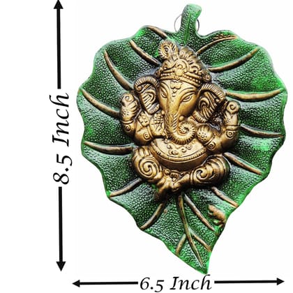 Aluminum Showpiece Ganesh Patta Green Color Statue (ASMAS095 B) Aluminum Showpiece Ganesh Patta Green Color Statue (ASMAS095 B)