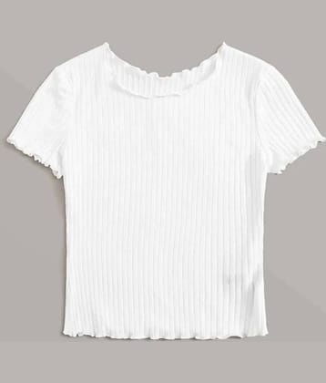 Kashian Women's Cotton Blend Regular Top ( White )