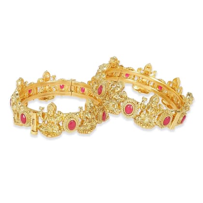 Traditional Indian Goddess Ruby Set of 2 Kada