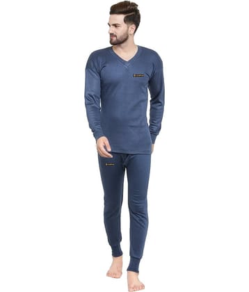 Uzarus Pack of 1 Cotton Blend Thermal Sets For Men's ( Brown )