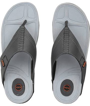 softio Grey Men's Thong Flip Flop