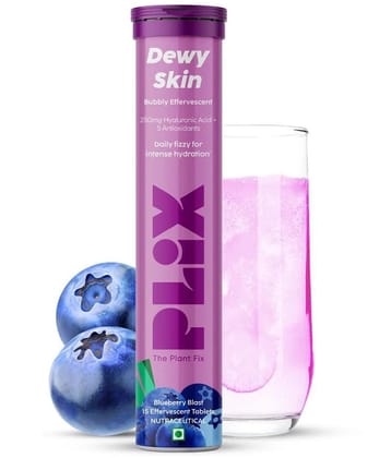 The Plant Fix Plix Dewy Skin Hyaluronic Acid & Superfoods For Intense Hydration (15 Tablets)