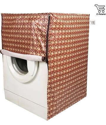 E-Retailer Single PVC Brown Wooden Texture Front Loading 5KG To 8KG Washing Machine Covers