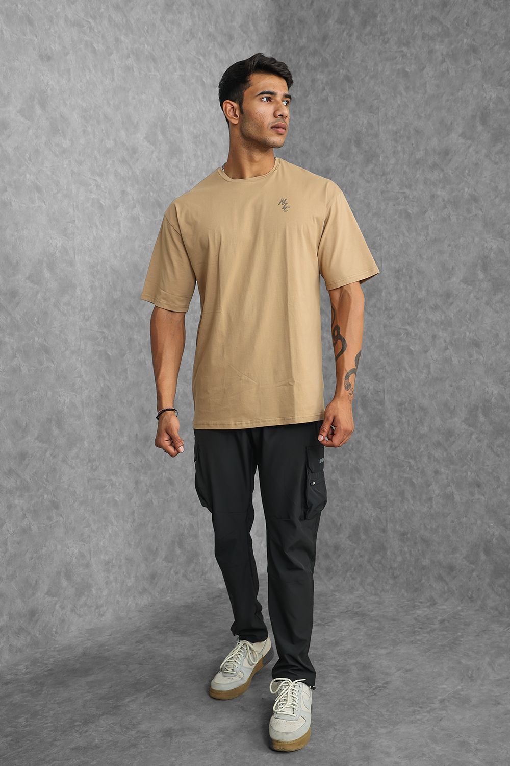 Legacy Oversized T-Shirt - Beige-XL