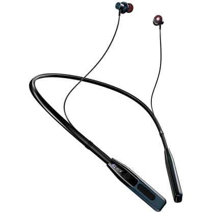 Inear MJ-Sound 9+ Glossy Neckband Wireless Headphones with Mic HD True Sound | USB-C Fast Charging, 24-Hour Music Playback,1 Hour Full Charge, Up to 12m Wireless Range | Blue