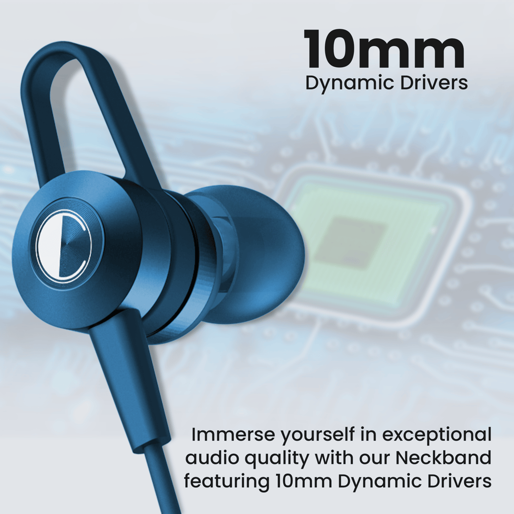 Cellecor BT-4 Wireless Waterproof Neckband with 25 Hrs playtime Headphone Bluetooth - Blue