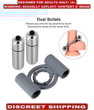 Vibrating Double Bullet Vibrator Ring Cock Ring For Added Pleasure | Sex Toys For Men By Kamahouse