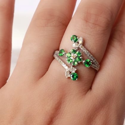 Nova Bloom Tsavorite Ring-US 7
