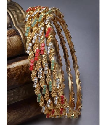 Sukkhi Multicolor Bangle Set ( Pack of 4 )