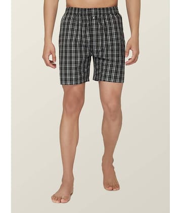 XYXX Pack of 1 Cotton Blend Boxers For Men's ( Black )