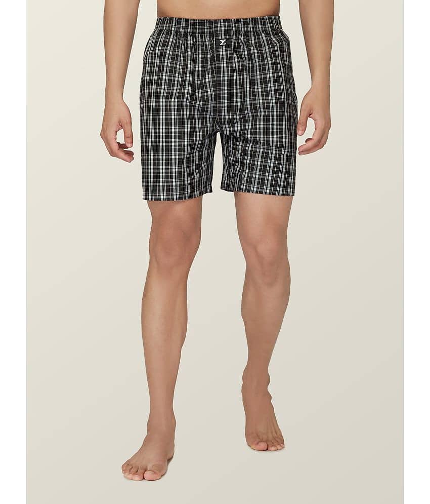 XYXX Pack of 1 Cotton Blend Boxers For Men's ( Black )