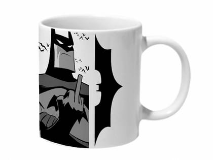 Multicolor Batman Says F U Ceramic Mug