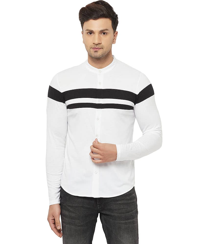 Glito Cotton Blend White Shirt Single