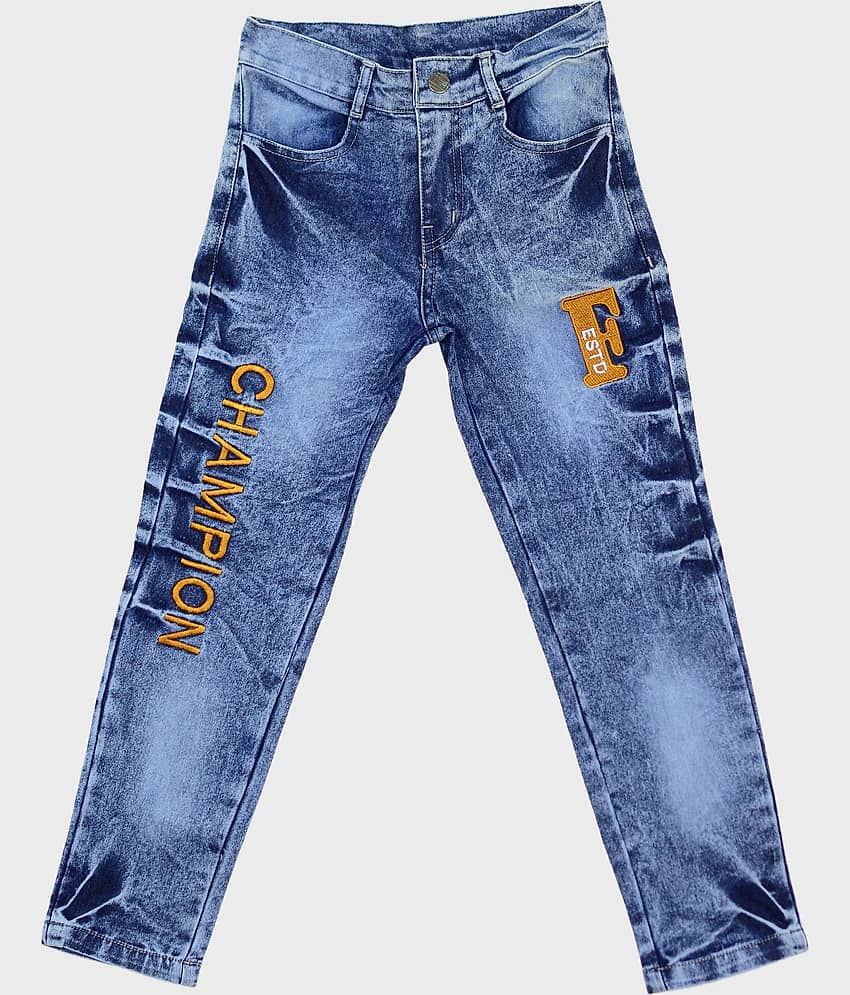 Me N My CLOSET Pack of 1 Boys 100% Cotton Jeans ( Blue )