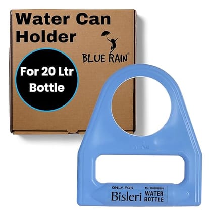lue Rain water Can Holder | Handle for bisleri 20 Litre Water Bottle| Water Bottle Handle Grip | Water Can Handle | Water Can Lifting Handle | Portable Water Bottle Handle | Plastic (Blue)