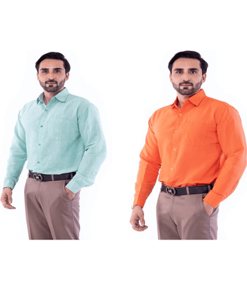 DESHBANDHU DBK 100% Cotton Regular Fit Solids Men's Casual Shirt - Multi ( Pack of 2 )