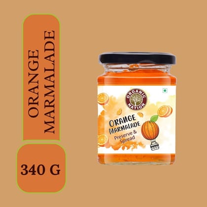 Organic Nation Orange Marmalade | No Preservatives | Rich Fruit Spread | 100% Pure Natural |No Added Flavours | 340g