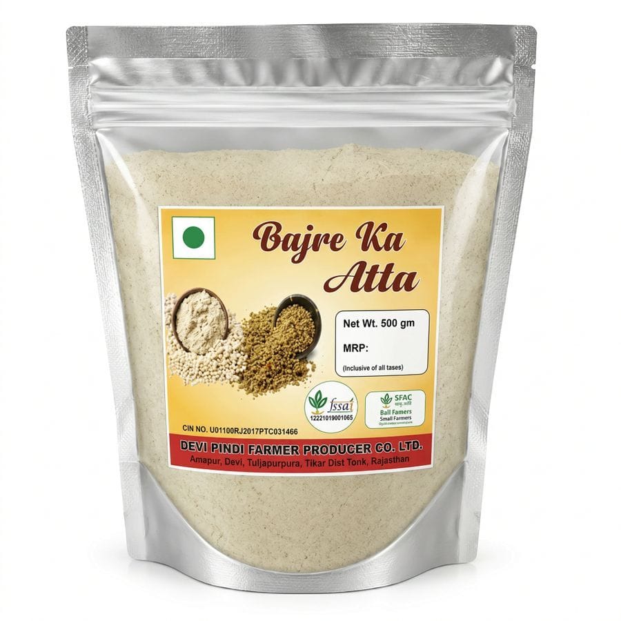 DEVI PINDI BAJRE KA ATTA - 500 gm - 500 gm - One stand-up pouch
