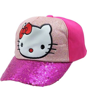 Zacharias Girl's Kids Cotton Cap kc-12-Dark-Pink- (Pack of 1) (1-4 Years)