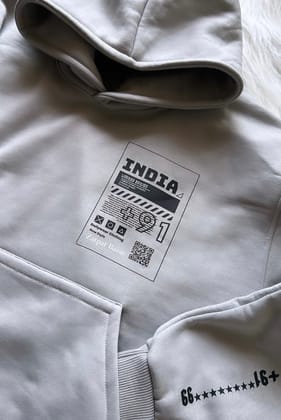 Grey Printed Hood-S