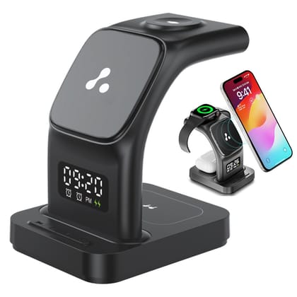 Ambrane Aerosync Trio 3-in-1 MagSafe Wireless Charger Ambrane Aerosync Trio 3-in-1 MagSafe Wireless Charger - Black