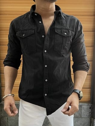 Black double pocket RFD shirt-M