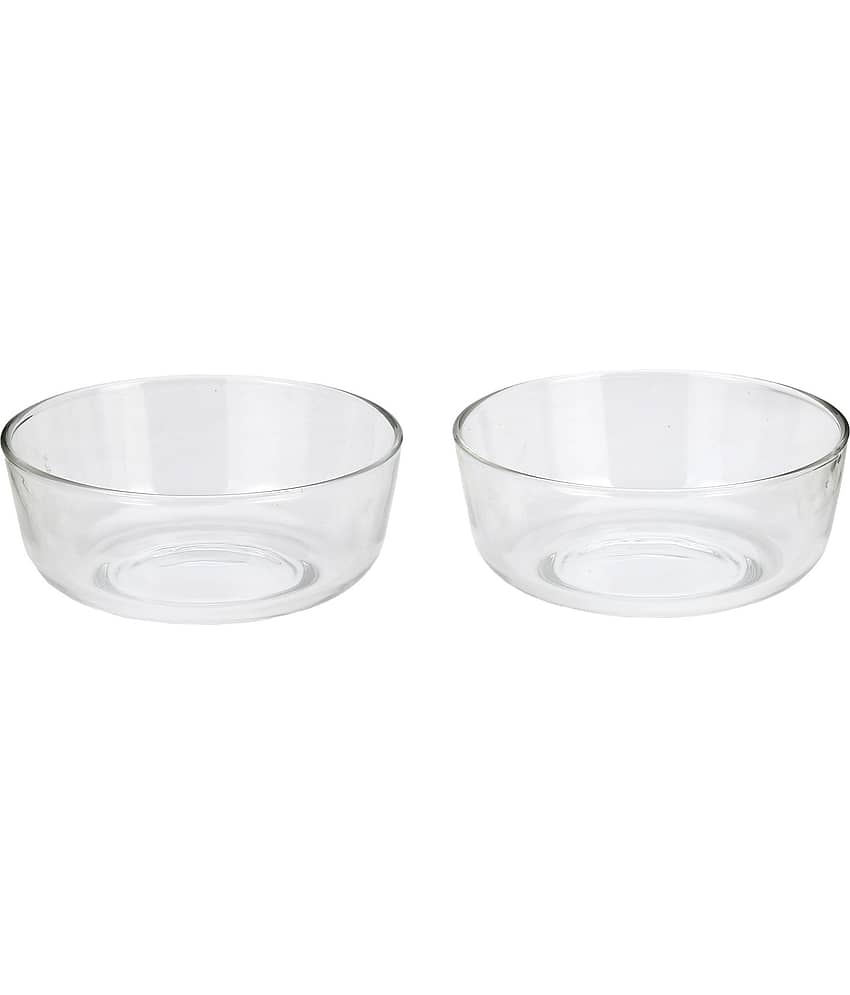 Somil Glass Bowl, Transparent, Pack Of 2, 650 ml