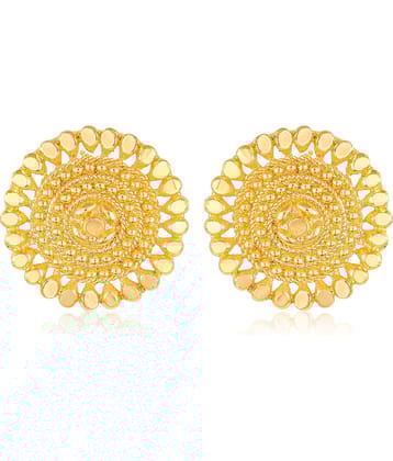 Vighnaharta Elegant Twinkling Beautiful Gold Plated Screw back Jumbo Studs Earring for Women and Girls   [VFJ1618ERG ]