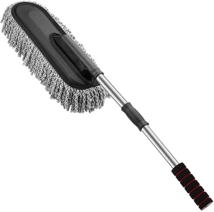 Retractable Flexible Microfiber Car Duster with Handle – 360° Rotating Car Cleaning Mop | Dusting Brush for Car Interior, Dashboard & Home Cleaning Tool