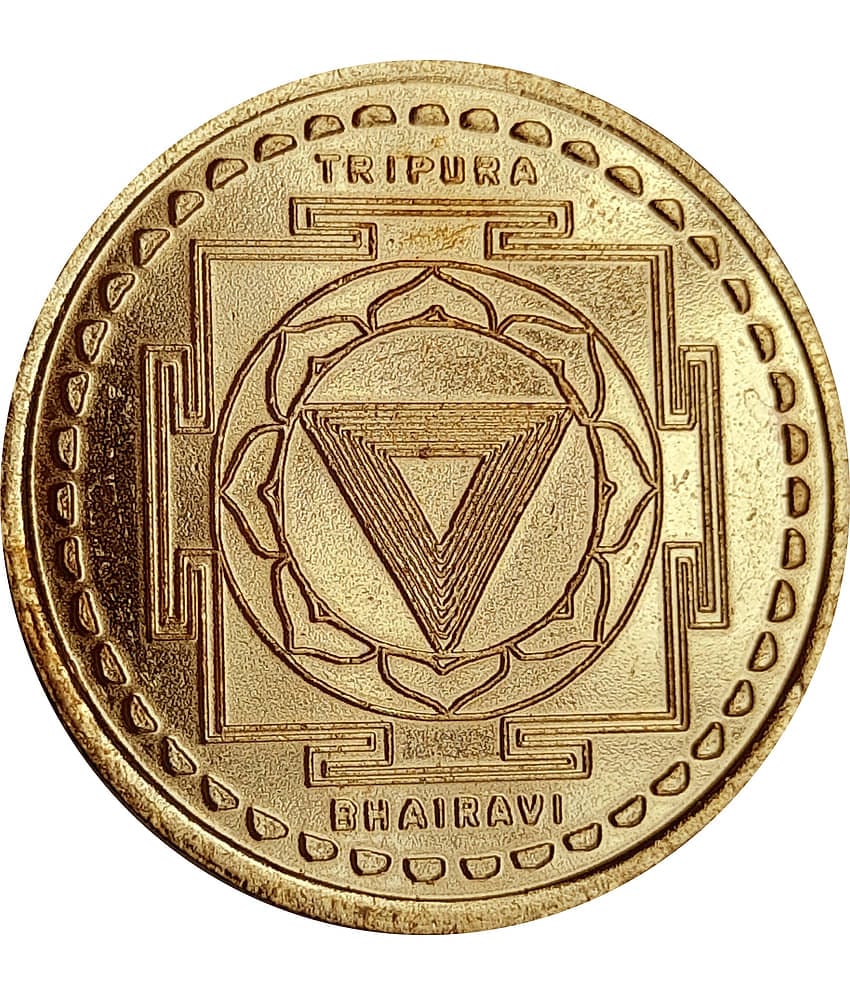 Sri Bakthi Today Tripura Bhairavi Yantra Das Mahavidya Copper Coin