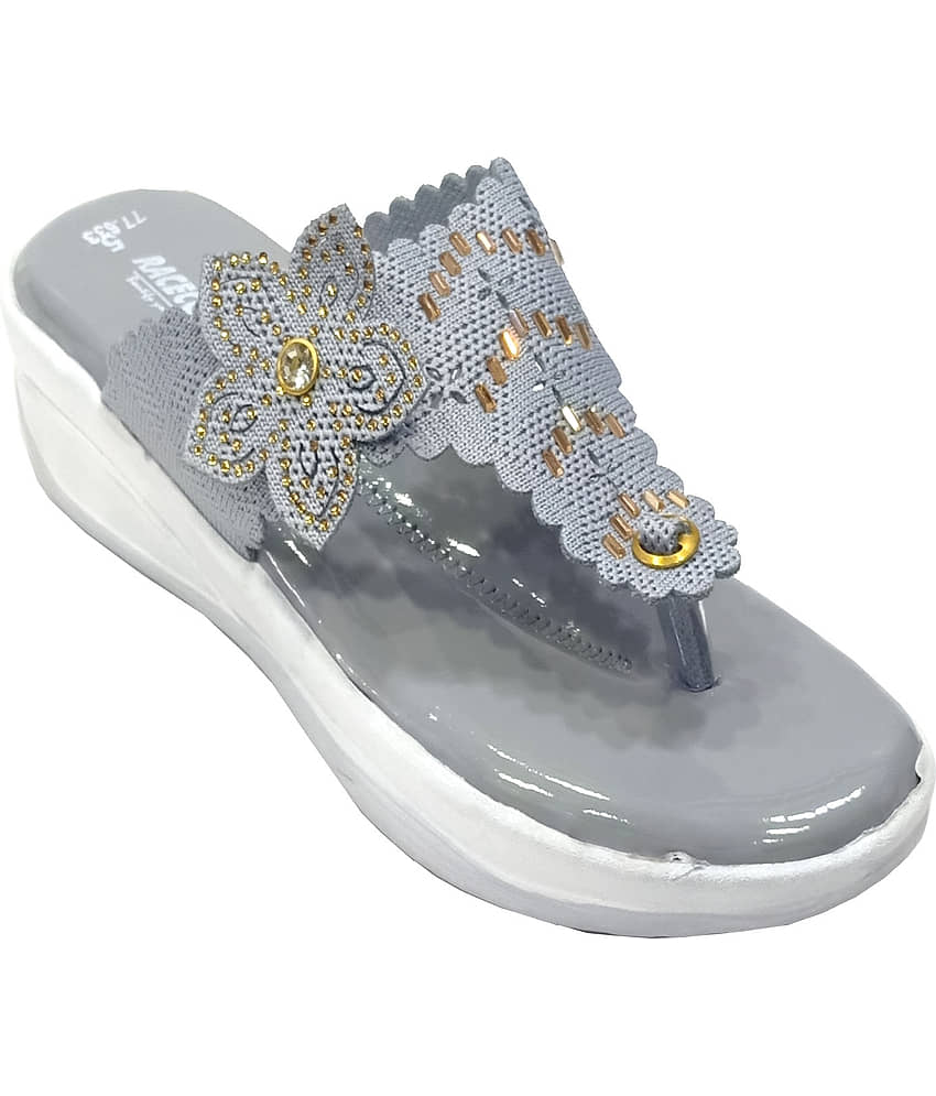 Racecourse - Gray Women's Slip On Heels