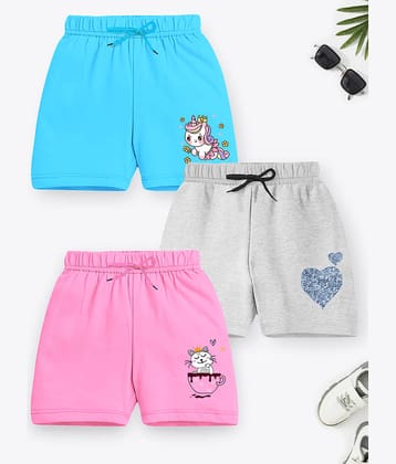 Trampoline Pack of 1 Girls Cotton Blend Shorts ( Multi )