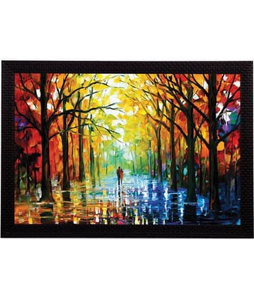 eCraftIndia Multicoloured Rain View UV Wall Art