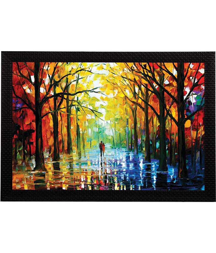 eCraftIndia Multicoloured Rain View UV Wall Art