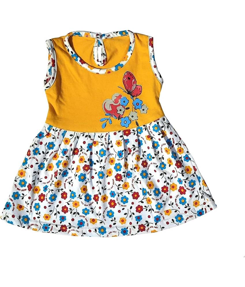 TRITI Baby Girls 100% Cotton Frocks ( Pink )