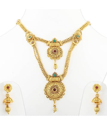 Silver Shine Alloy Golden Contemporary Contemporary/Fashion Antique Necklaces Set