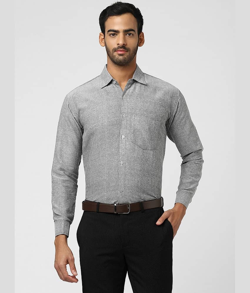 DESHBANDHU DBK - Grey Cotton Regular Fit Men's Formal Shirt (Pack of 1)