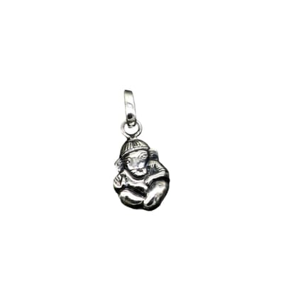 925 fine pure silver small Ganesha idol pendant, unique stylish customized pendant, best gifting vintage style pendant necklace ssp403