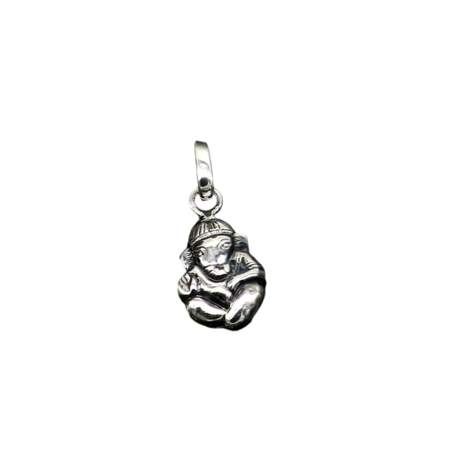 925 fine pure silver small Ganesha idol pendant, unique stylish customized pendant, best gifting vintage style pendant necklace ssp403