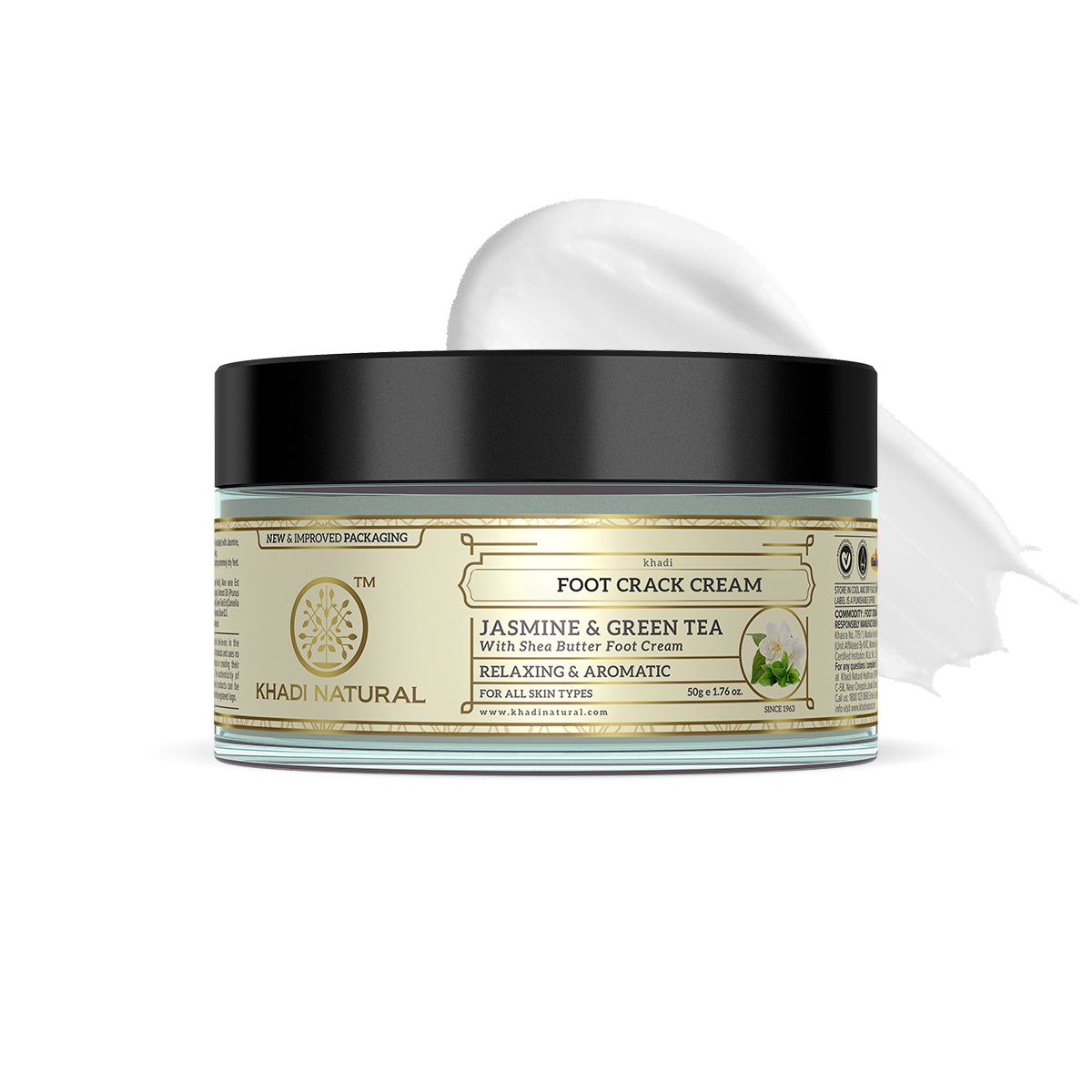 Khadi Natural Jasmine & Green Tea Foot Crack Cream - With Sheabutter - 50gm