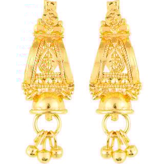 Vighnaharta Glittering glance Gold Plated Screw back alloy dangler studs Earring for Women and Girls   [VFJ1862ERG]