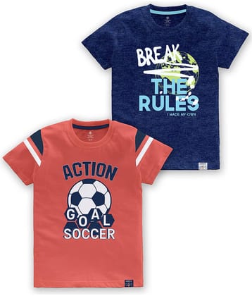 CODEZ Pack of 1 Boys Cotton Blend T-Shirt ( Multi Color )