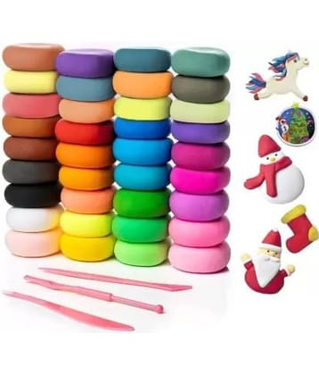ECLET (Pack of 12) Air Dry Clay, Colorful Children Soft Clay, Creative Art Crafts, Gifts for Kids-Multi Color. Non-Toxic Modeling Magic Fluffy Foam Bouncing Clay Putty Kit for Kids with Tools .119