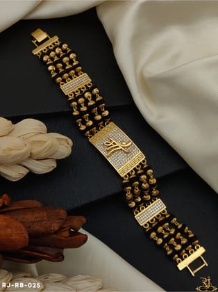 High Quality 4 Line Rudraksh Maa Bracelet for Men RB-025-8 Inch