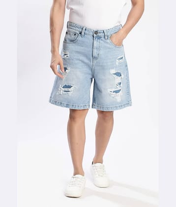 Bene Kleed Blue Cotton Men's Denim Shorts ( Pack of 1 )