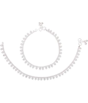 AanyaCentric - Silver Anklets ( Pack of 1 )