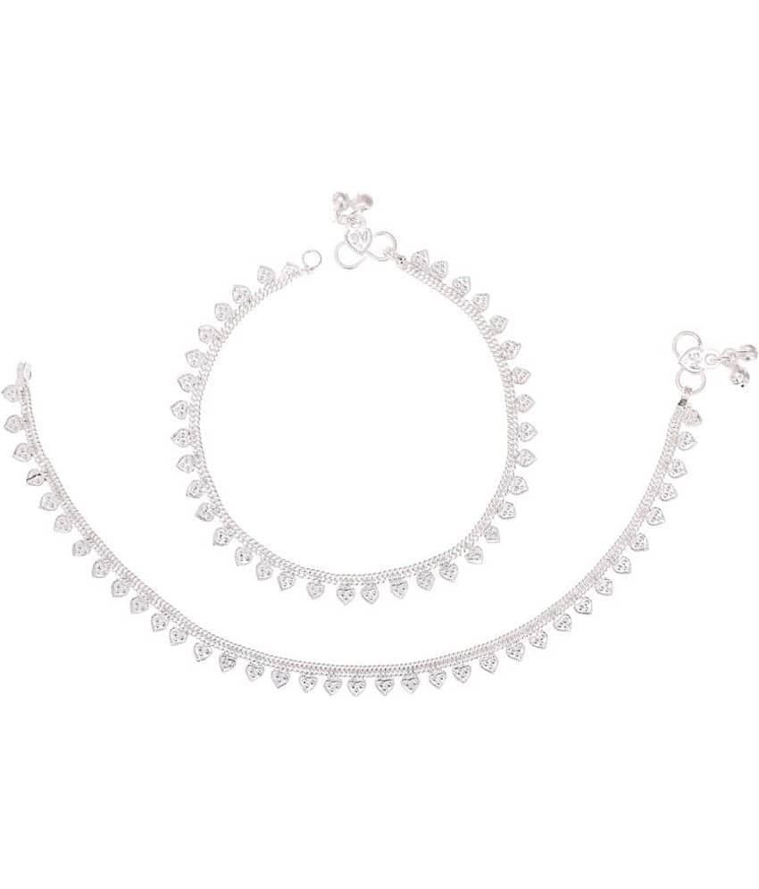 AanyaCentric - Silver Anklets ( Pack of 1 )
