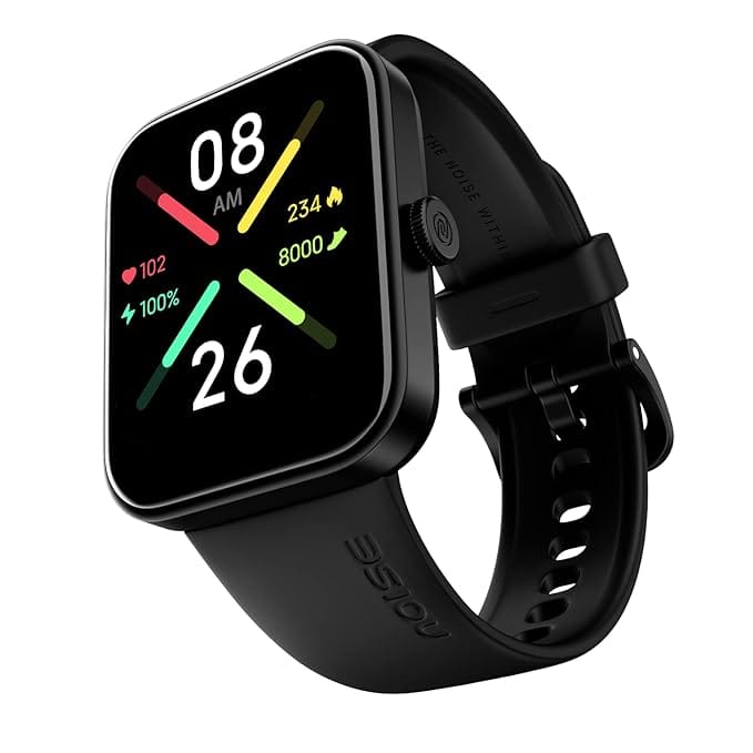 Noise Pulse Go Buzz Smart Watch with Advanced Bluetooth Calling, 1.69" TFT Display, SpO2, 100 Sports Mode with Auto Detection, Upto 7 Days Battery (2 Days with Heavy Calling) - Jet Black